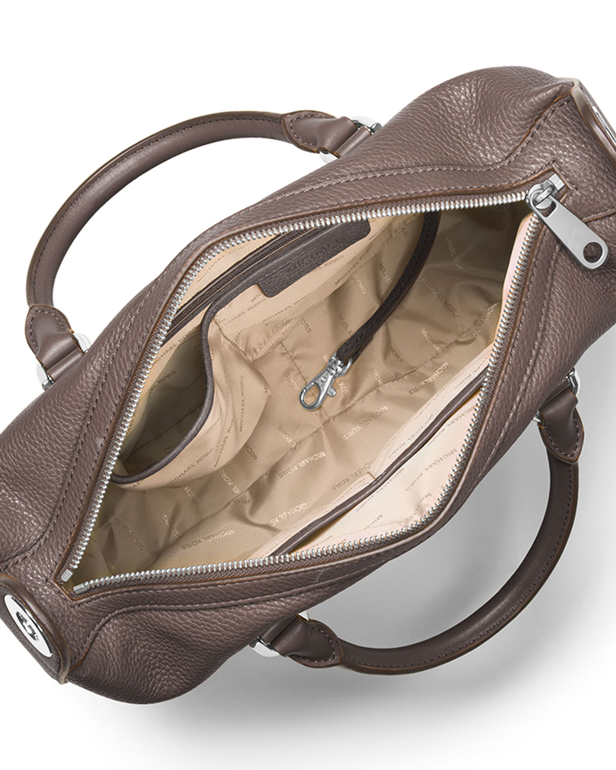 Raven Large Leather Satchel Bag, Cinder