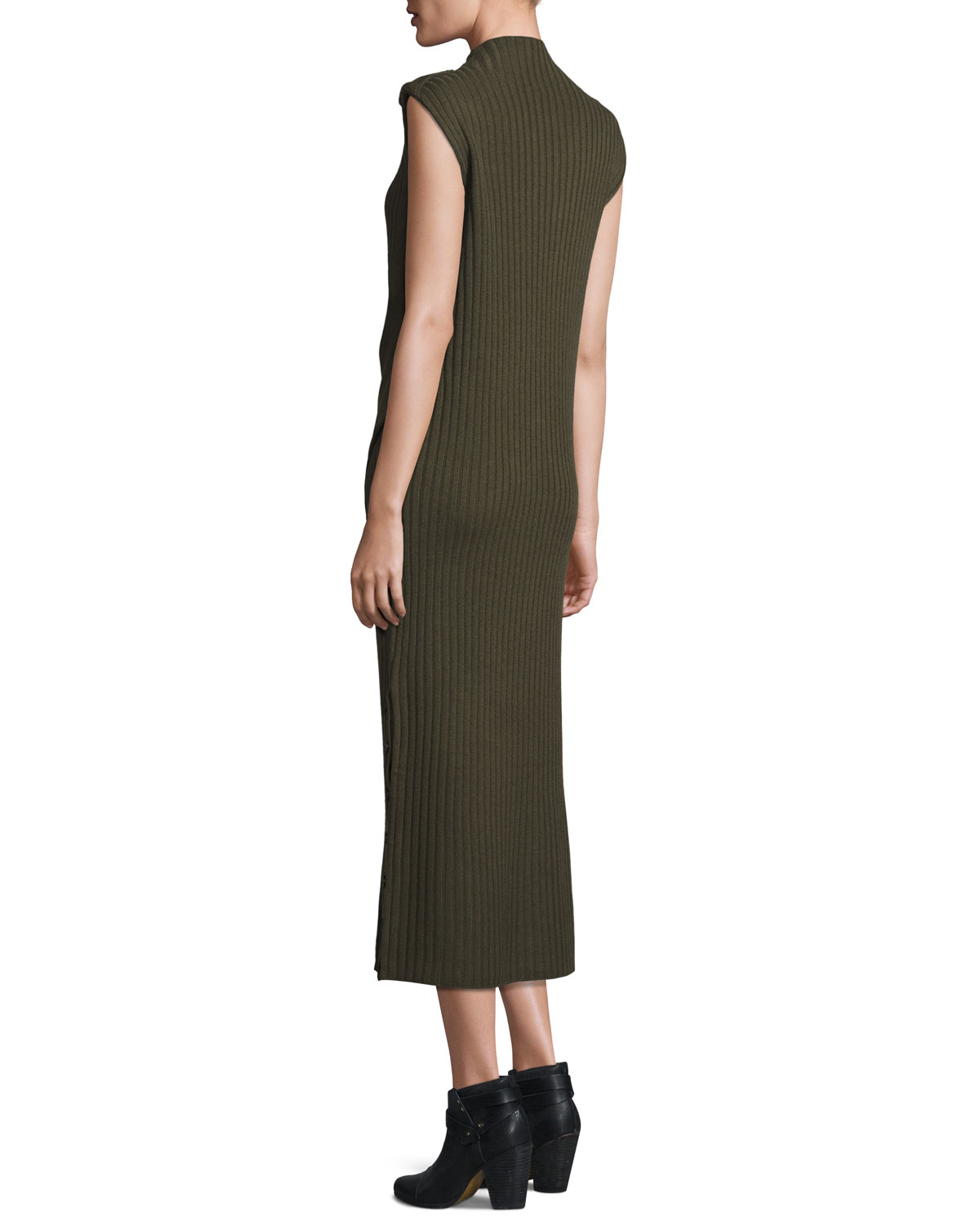 Dale Ribbed Maxi Dress, Army