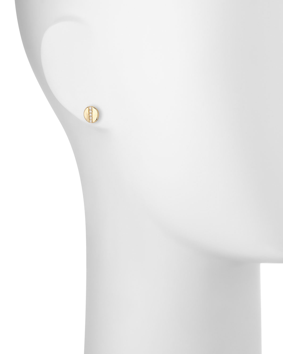 18K Gold Senso Stud Earrings with Diamonds