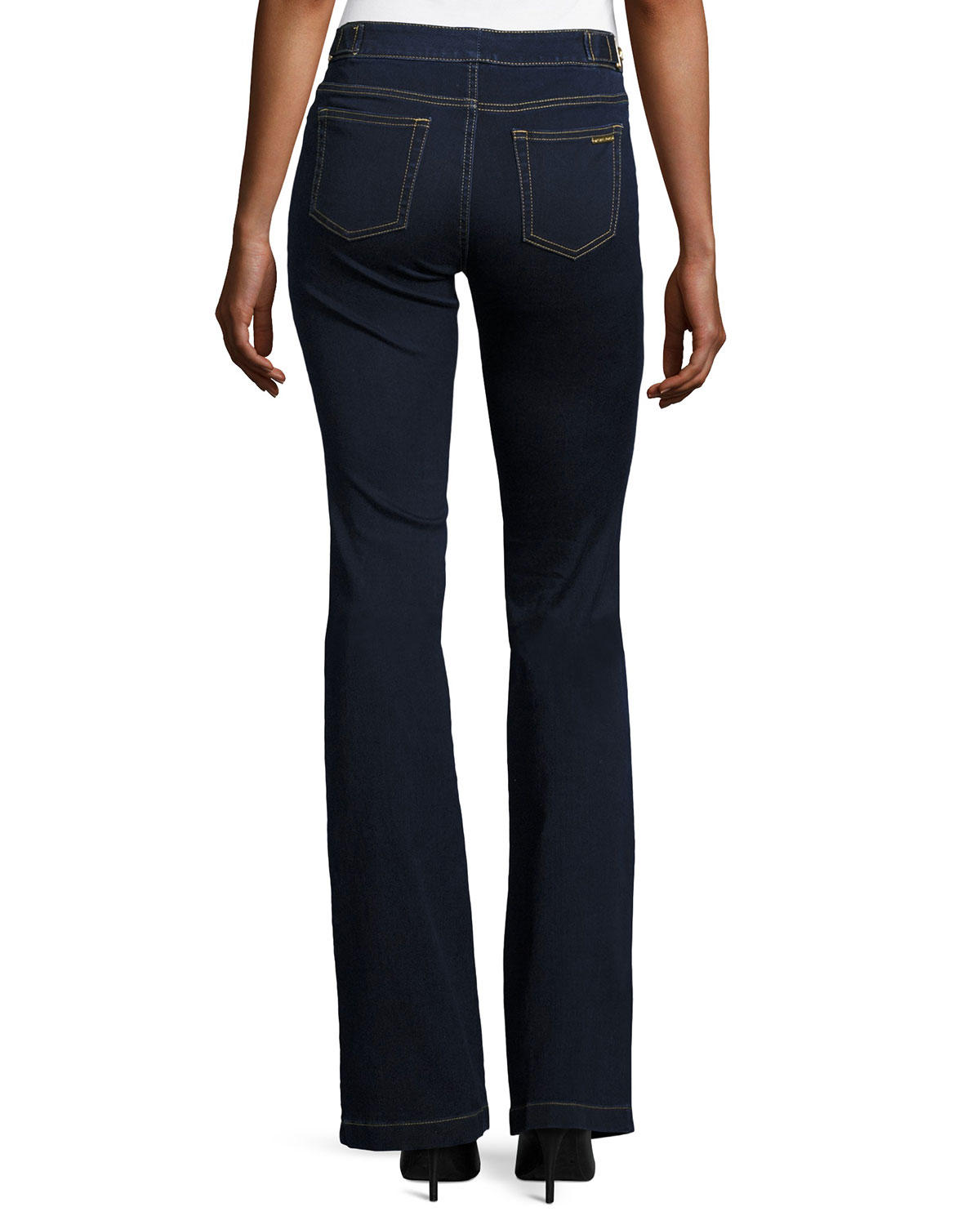Selma Buckle-Waist Flare-Leg Jeans