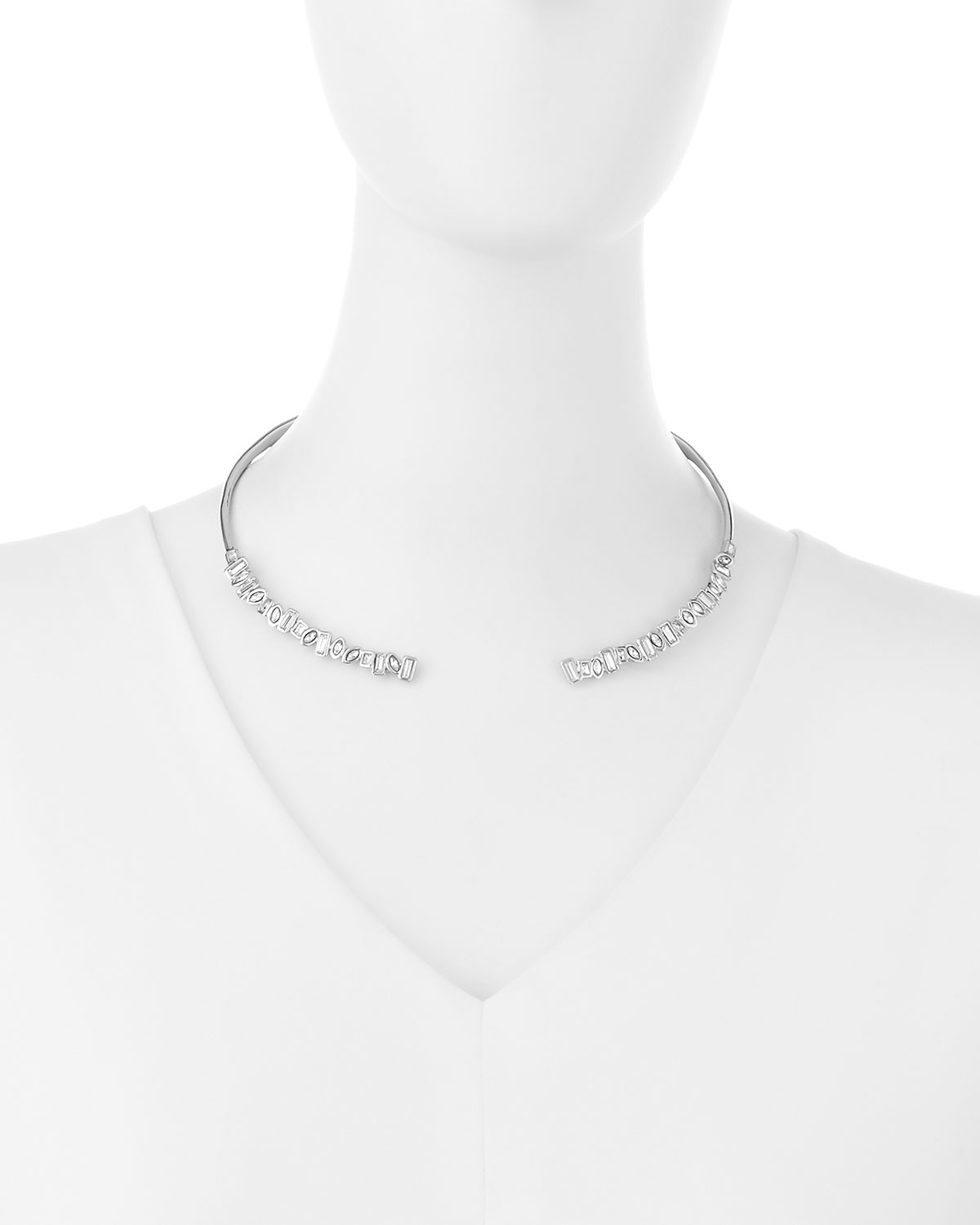 Baguette Crystal Collar Necklace