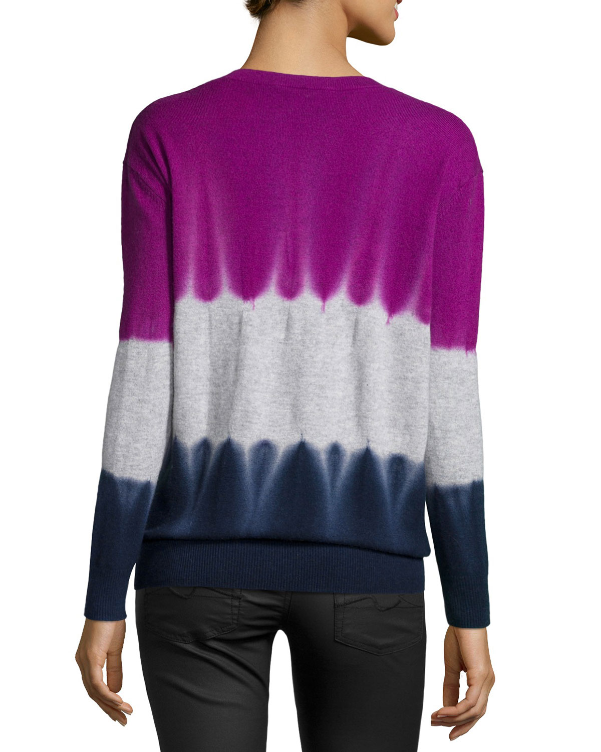 Cashmere V-Neck Tie-Dye Sweater