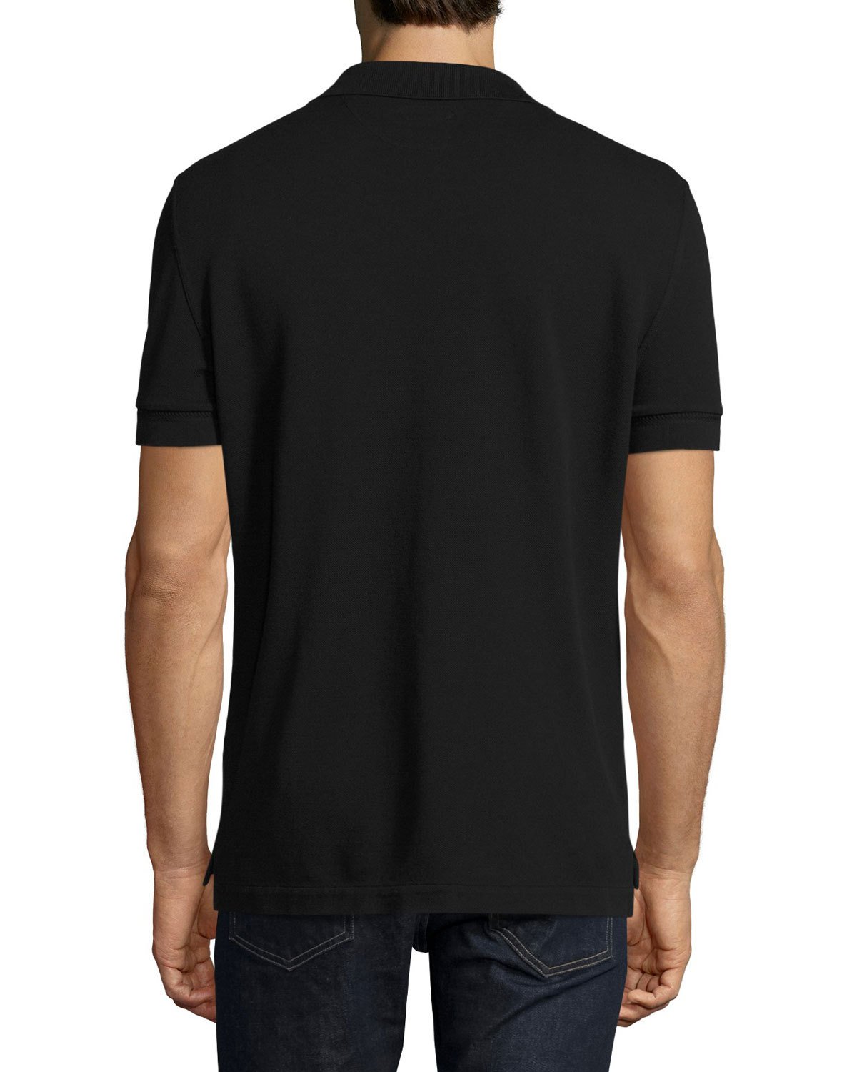 Pique Polo Shirt, Black