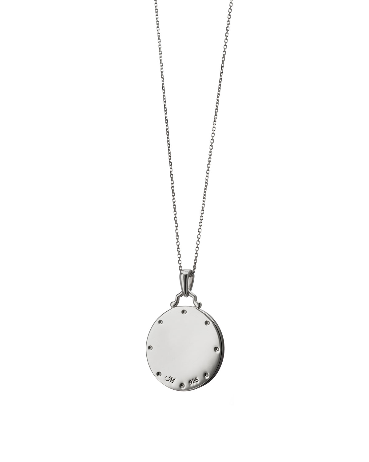 White Sapphire Paw Print Charm Necklace