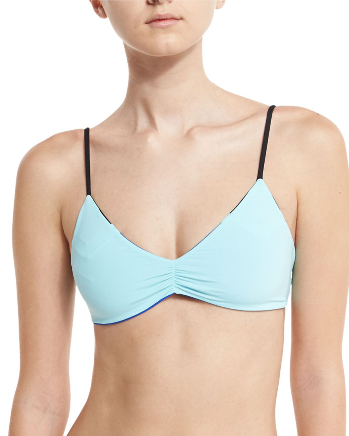 Haley Reversible Colorblock Swim Top, Royal