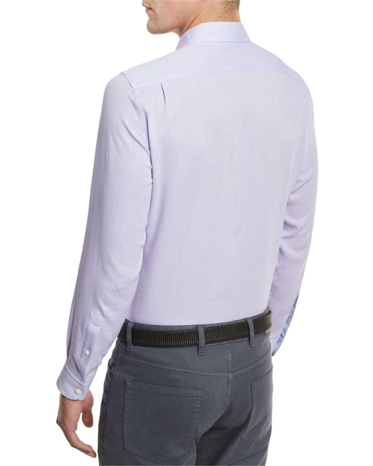 Flannel Woven Sport Shirt, Lilac