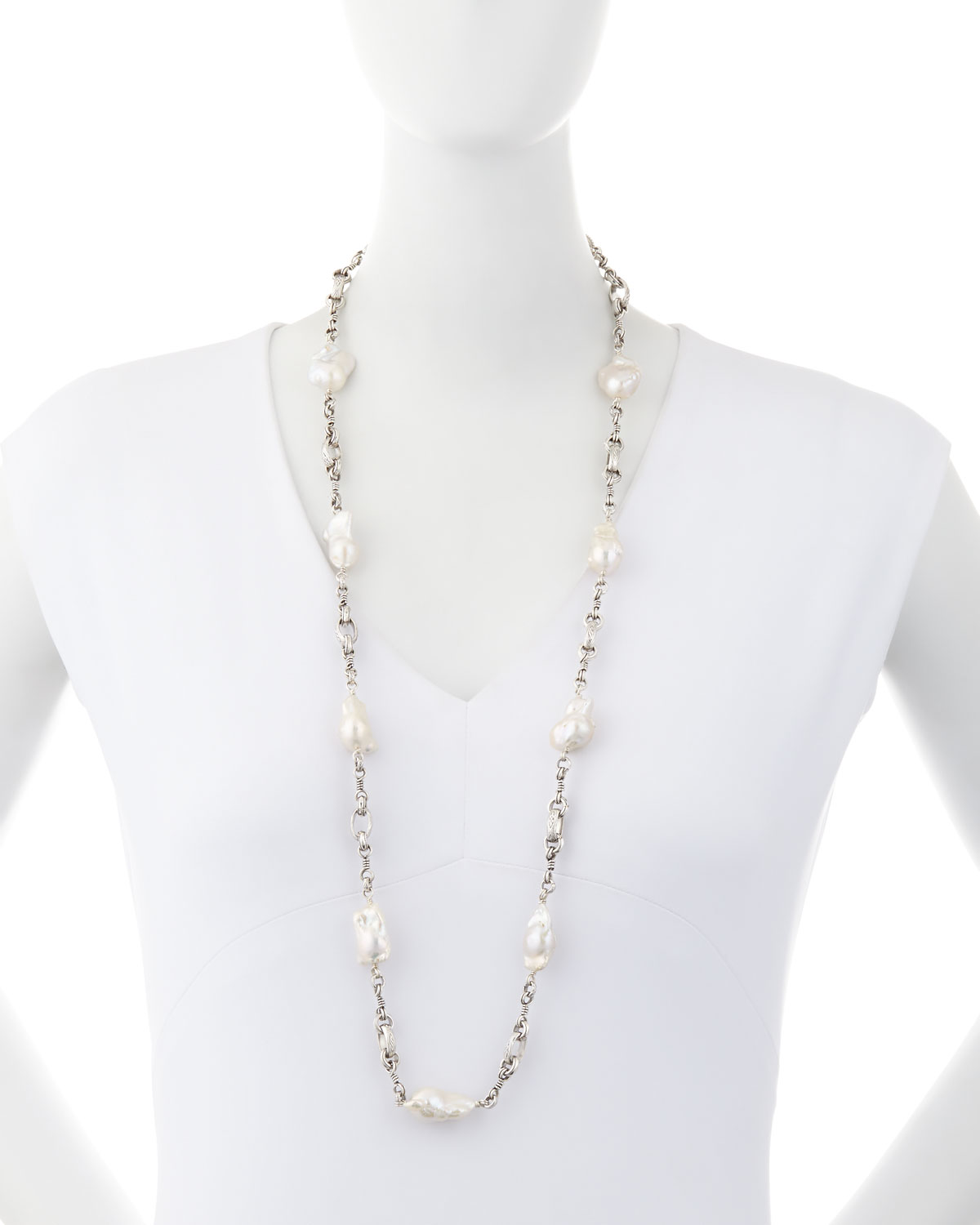 Baroque Pearl Necklace, 37"