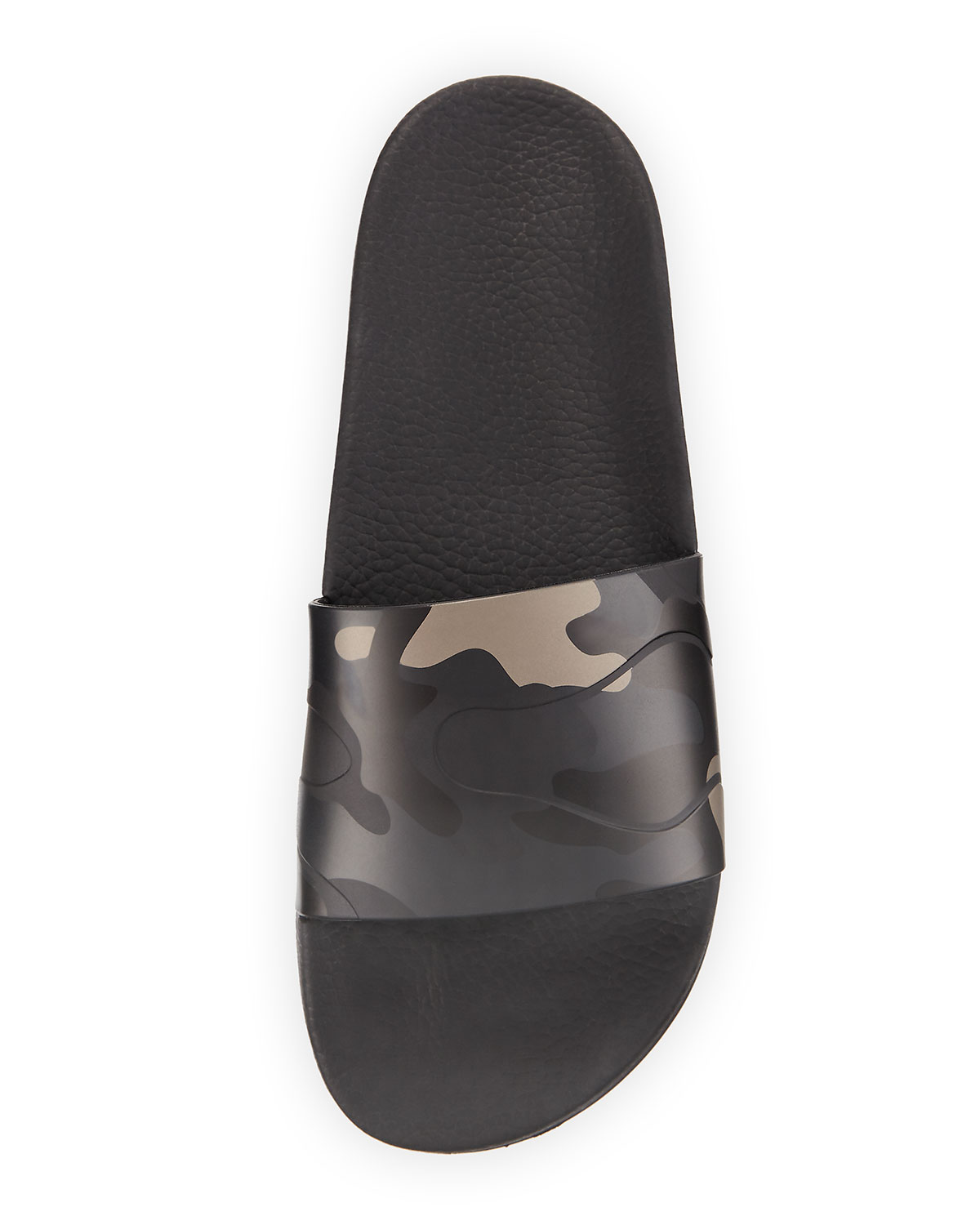 Men's Camo Rubber Slide Sandal, Black
