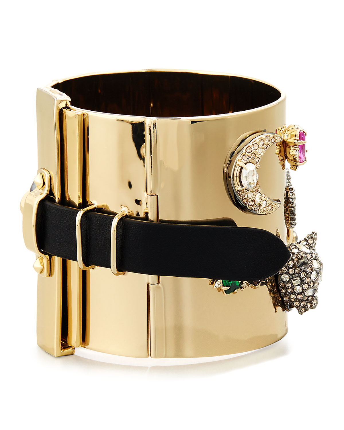 Crystal Figurine Cuff Bracelet