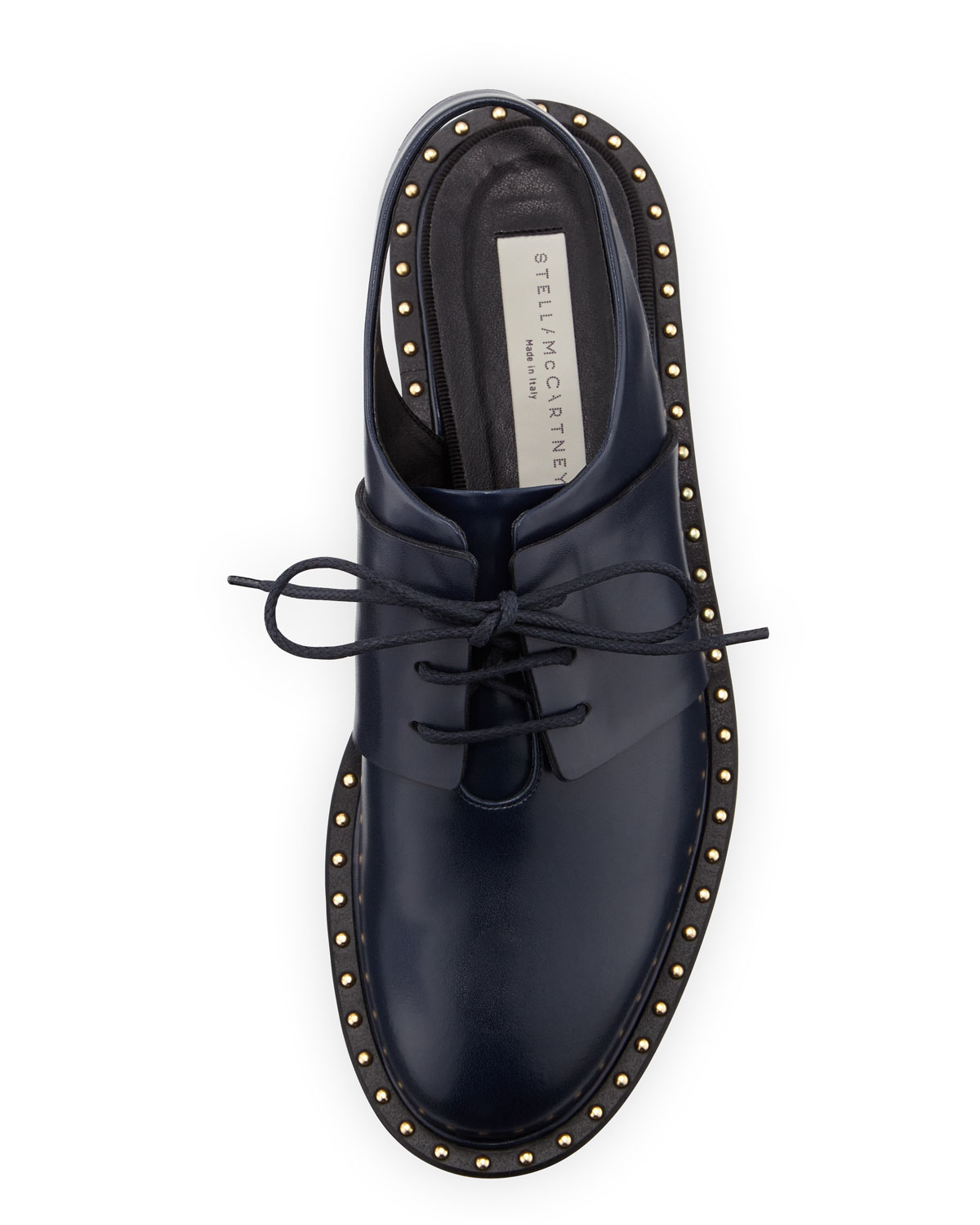 Faux-Leather Slingback Oxford, Navy