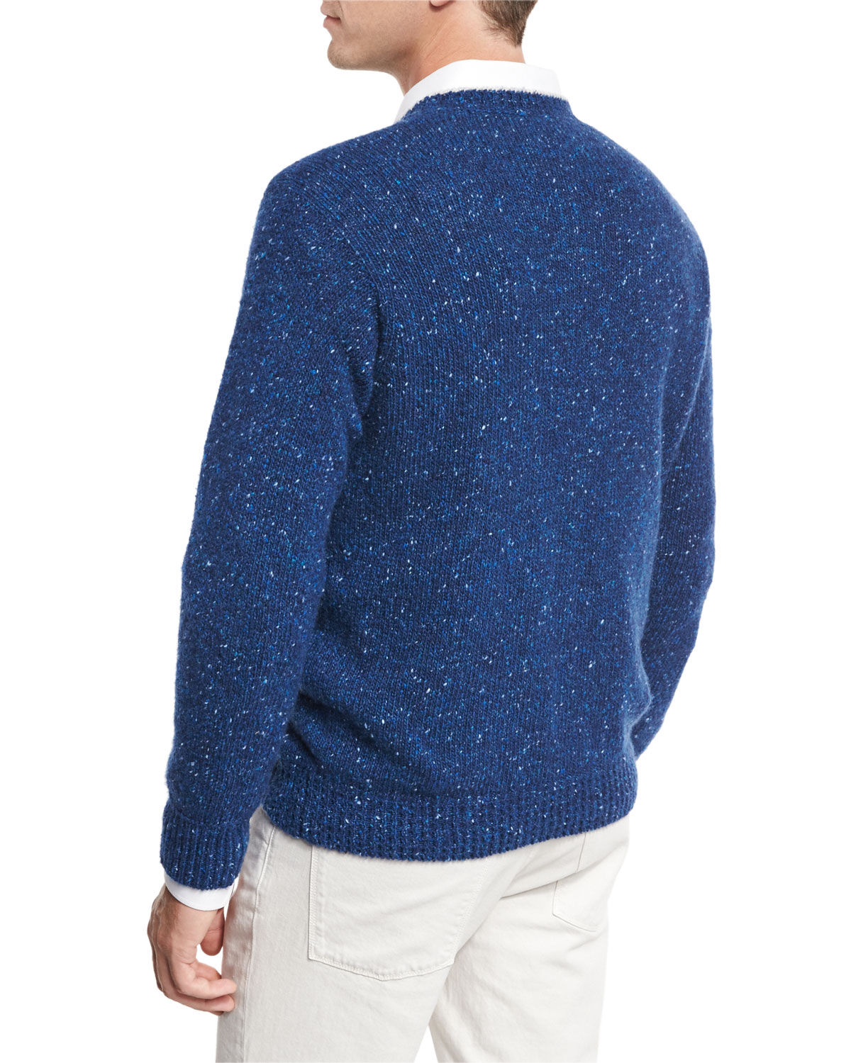 Girocollo Cashmere Tweed Cable Sweater