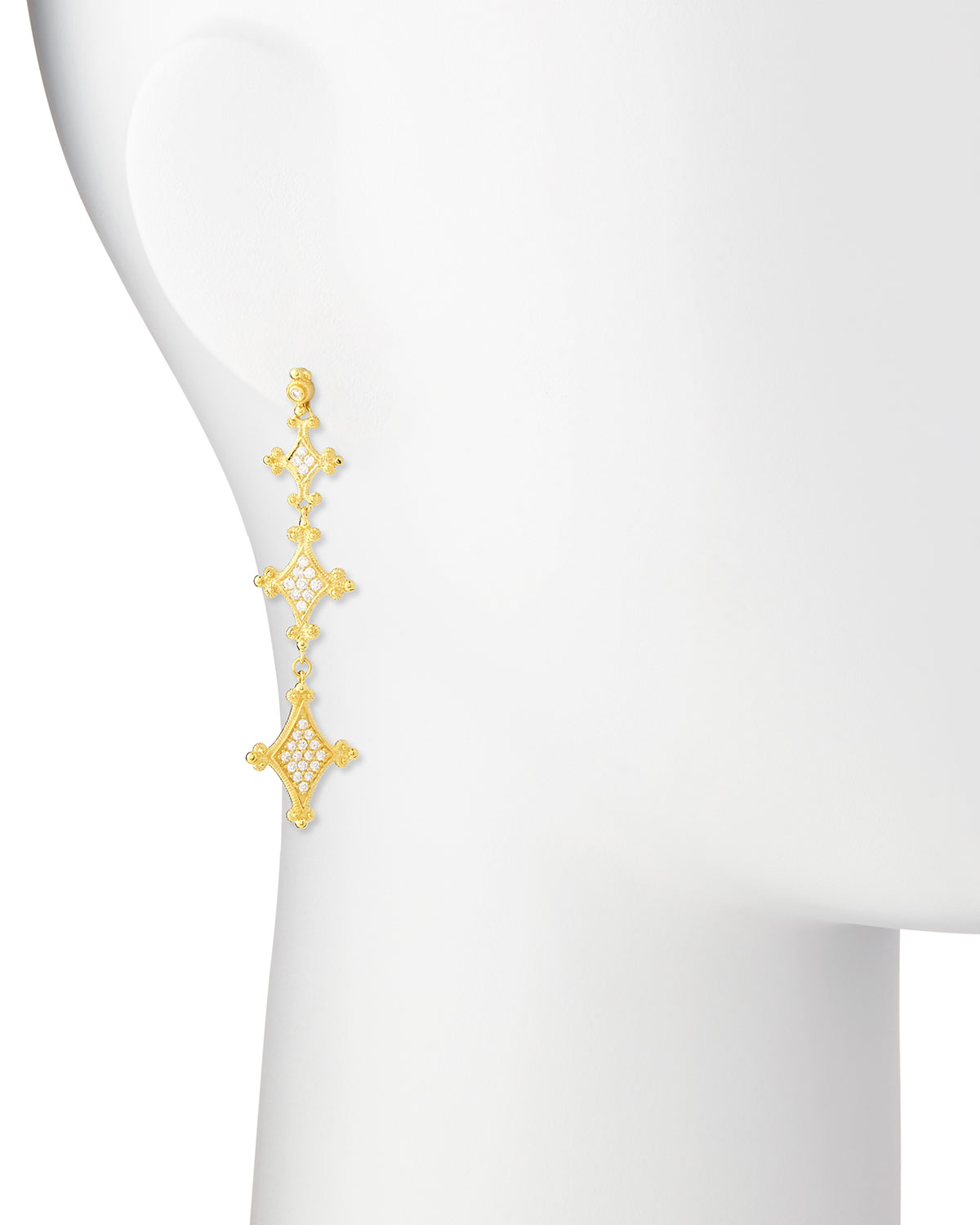 Aegean Collection 18k Diamond Drop Earrings