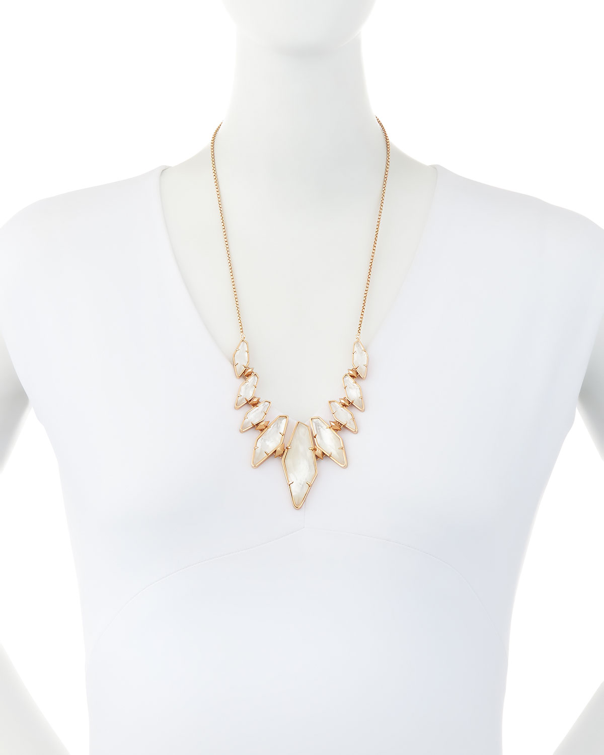 Bernice Mother-of-Pearl Station Necklace