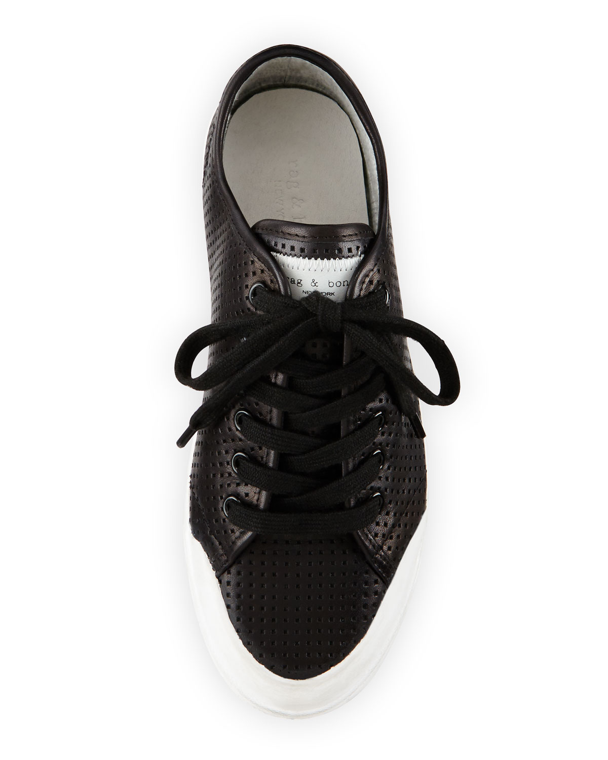 Standard Issue Perforated Lace-Up Sneaker, Black 