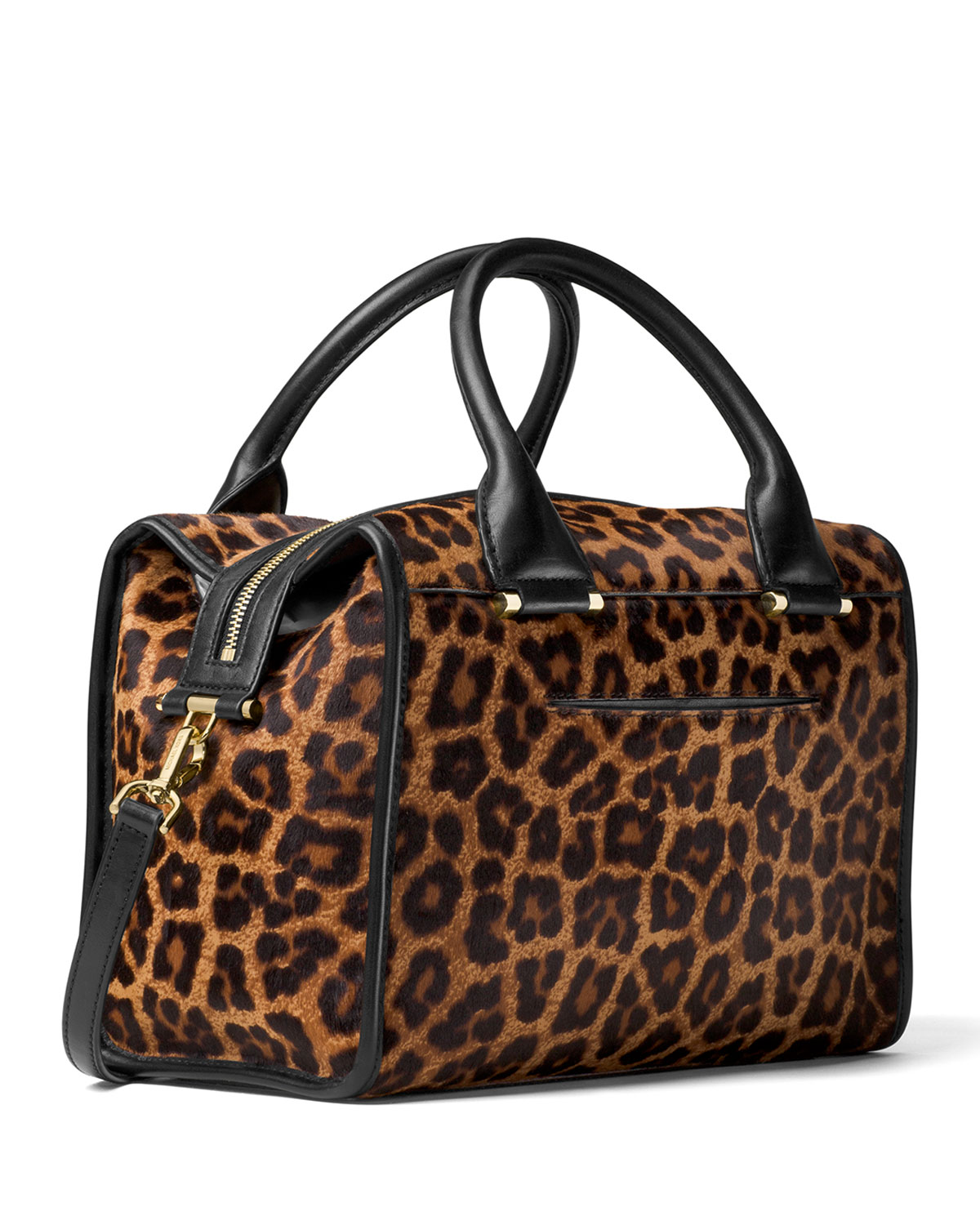 Geneva Large Leather Satchel Bag, Natural