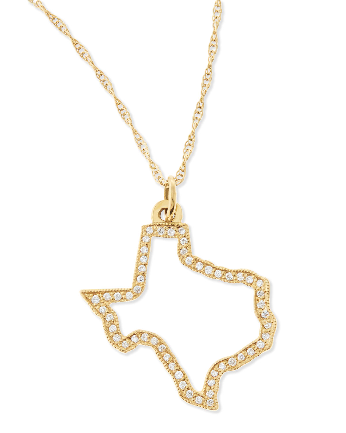 Pave Diamond State Necklace