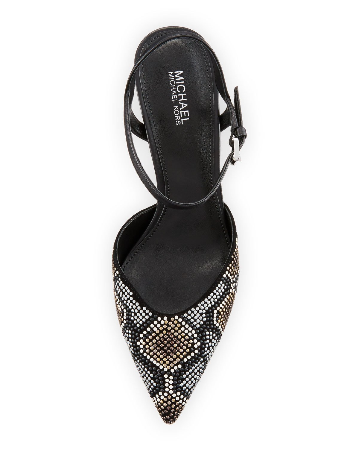 Ciara Beaded Pointed-Toe Pump, Gray/Multi