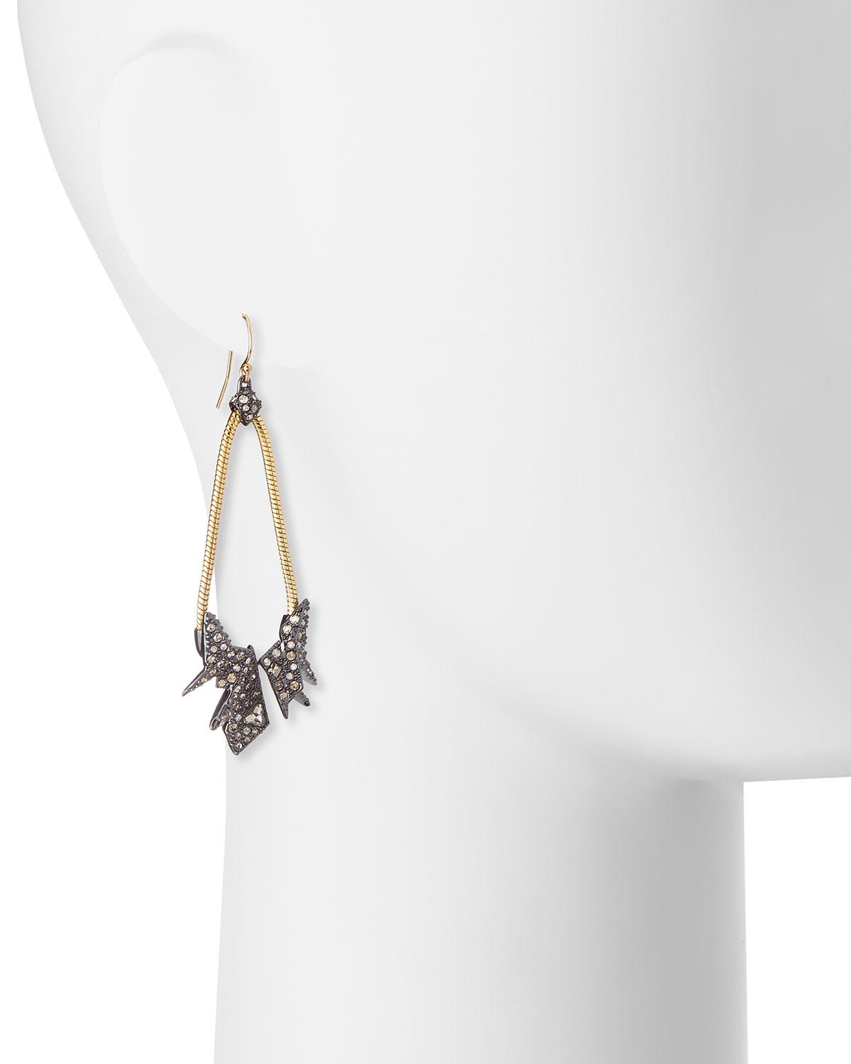 Crystal Origami Teardrop Earrings