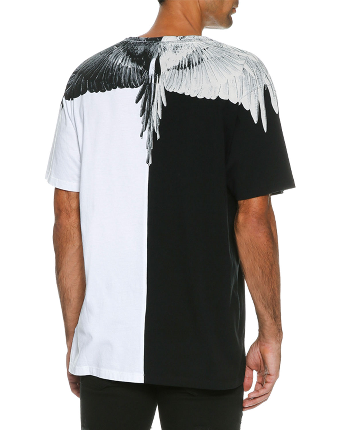 Naldo Colorblock Wing T-Shirt, Black/White