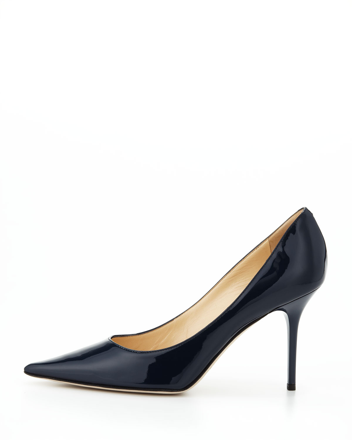 Agnes Pointed-Toe Patent Pump, Navy