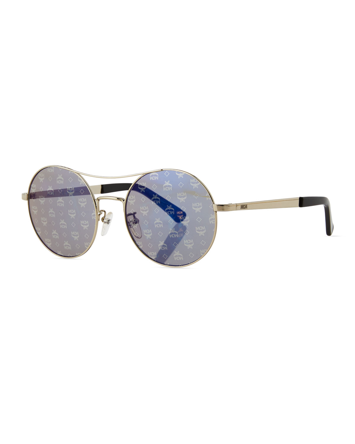 Holographic 3D Visetos Round Sunglasses