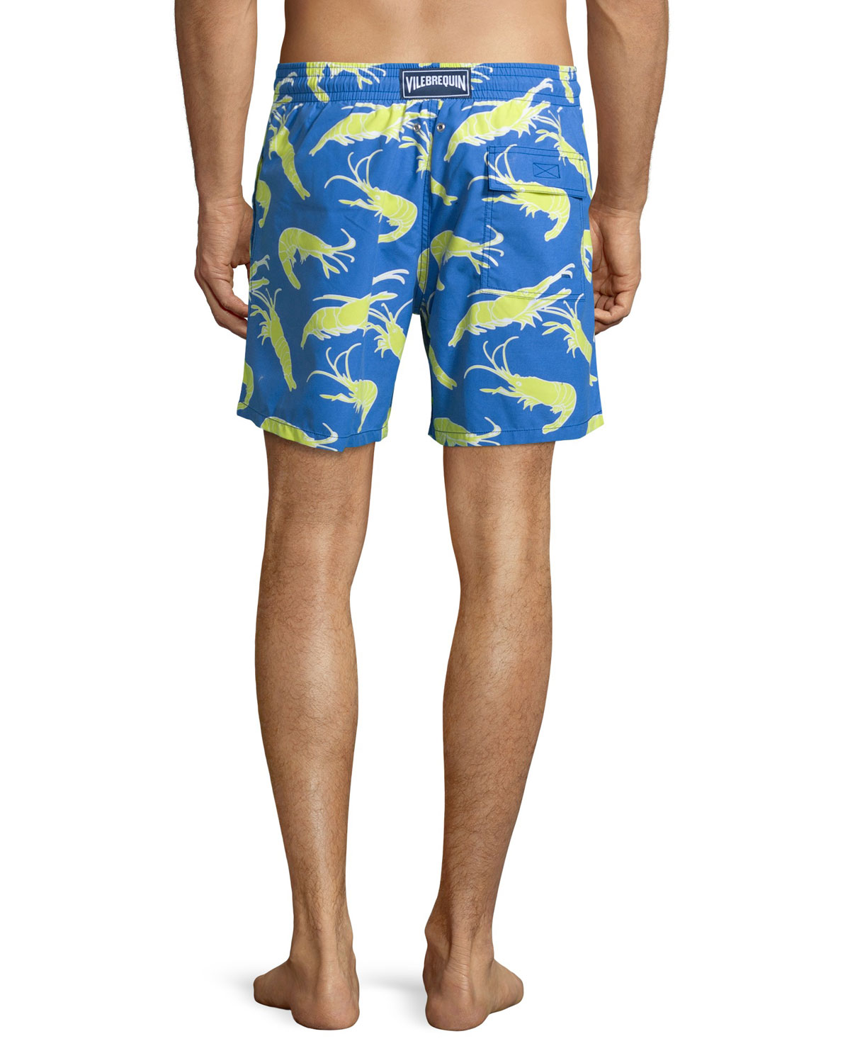 Moorea Shrimp-Print Swim Trunks