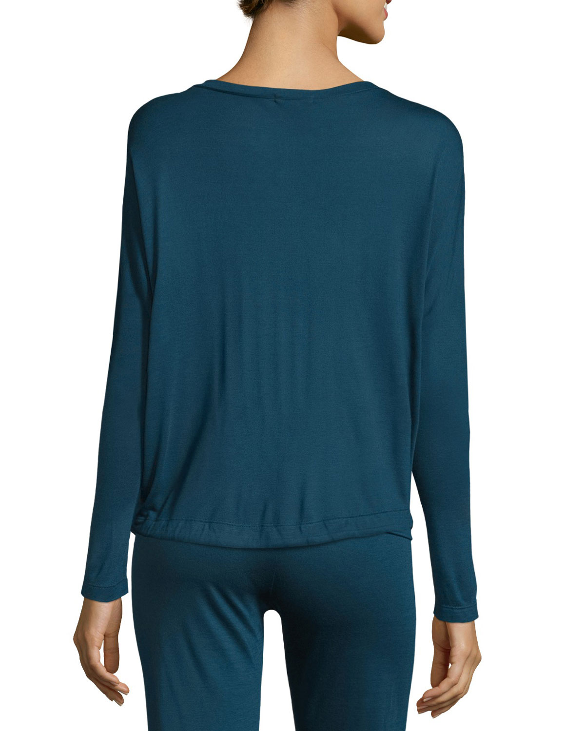 Heather Slouchy Lounge Tee, Petrol