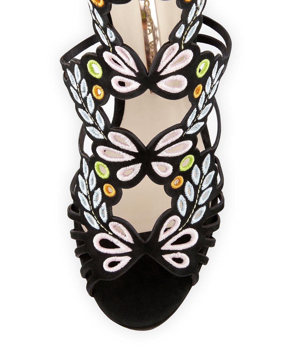 Liliana Embroidered Platform Sandal, Black