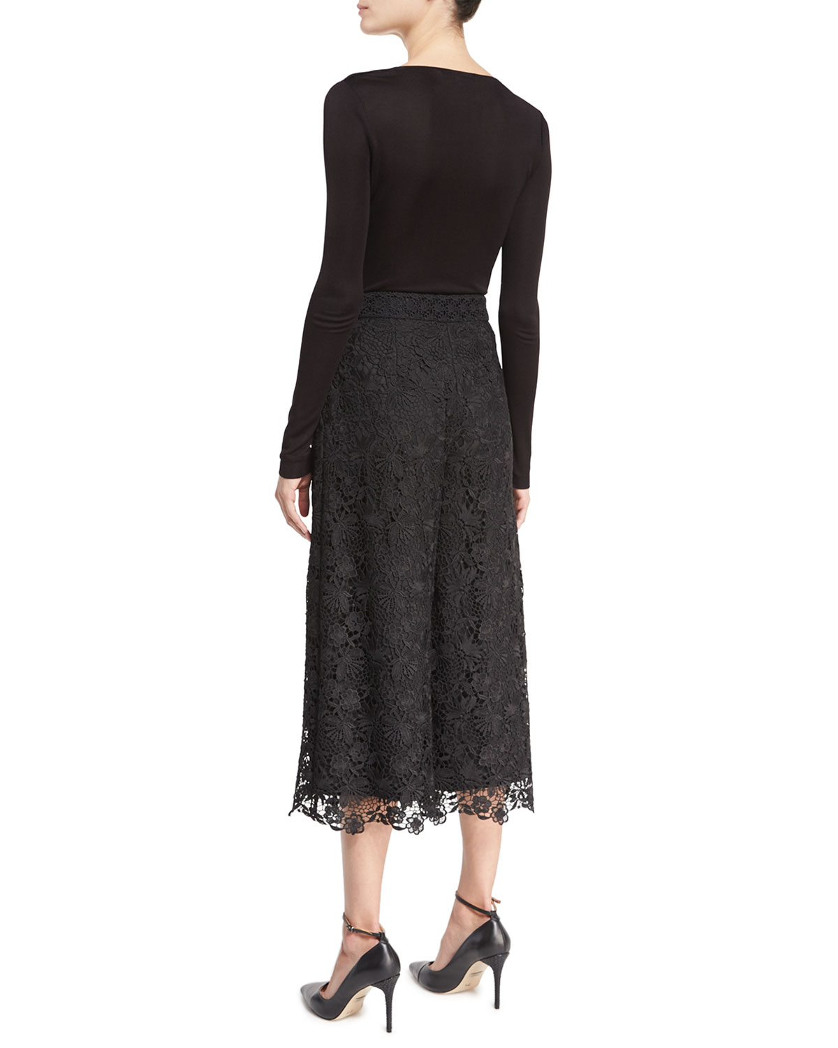 Holly Lace Culottes, Black