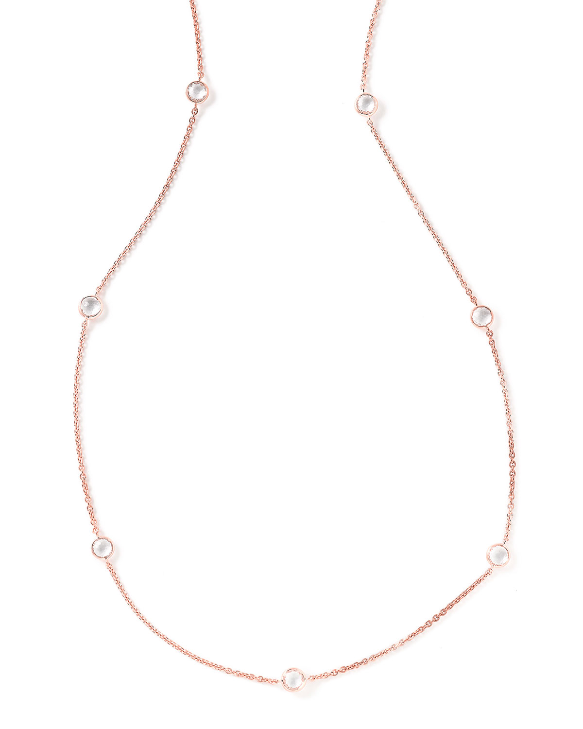 Rock Candy Rose Long Station Necklace