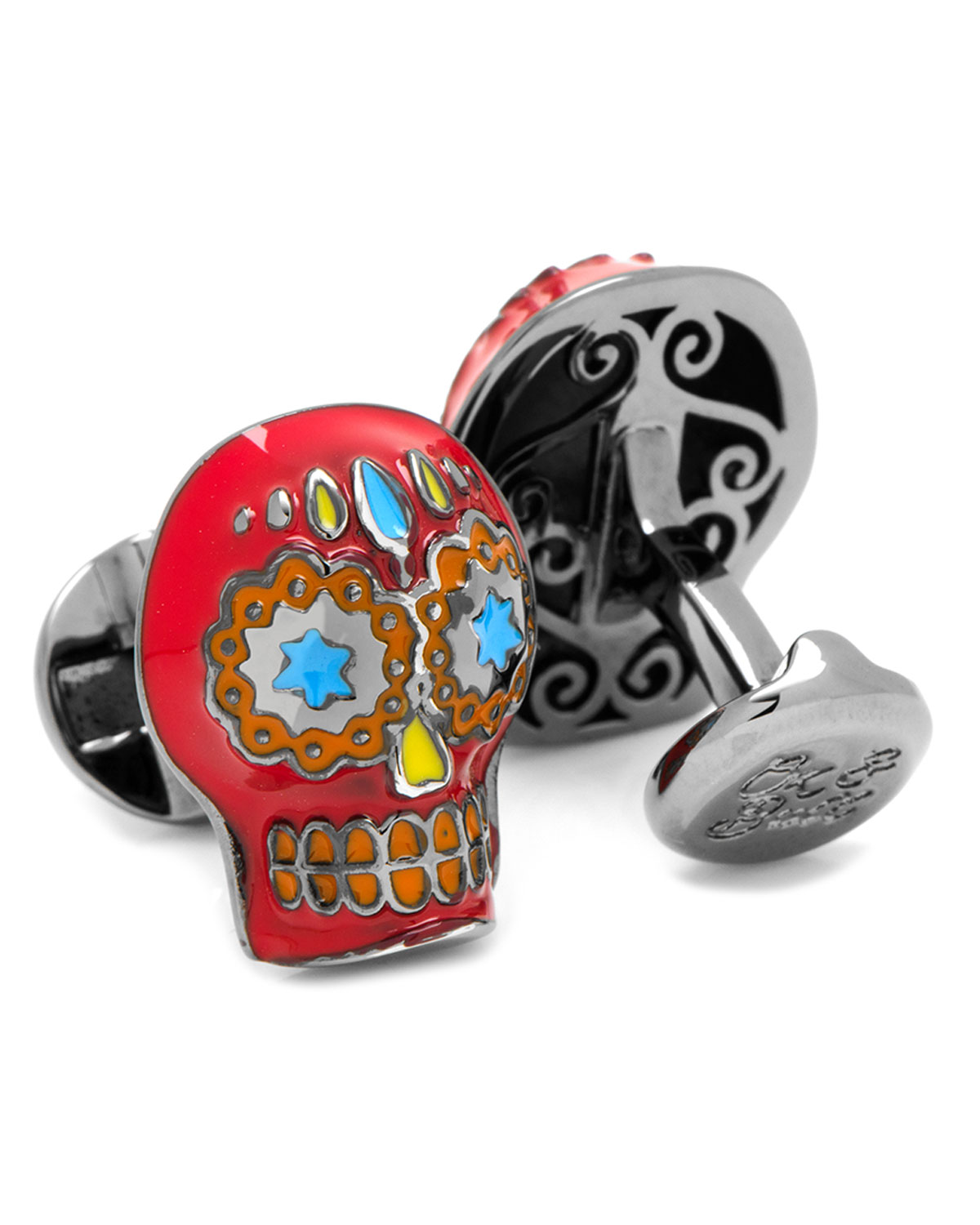 Day Of The Dead Skull Cuff Links