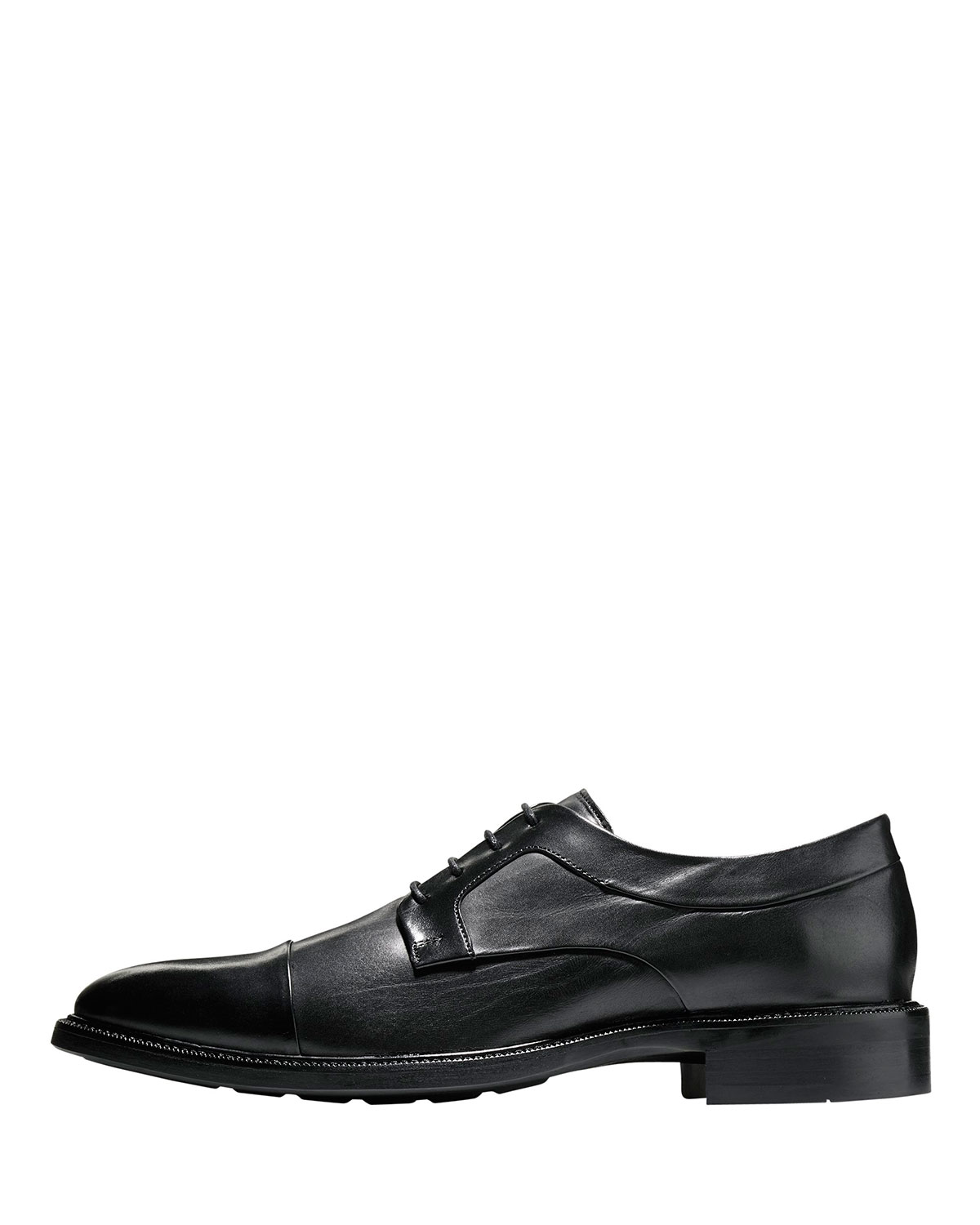 Warren Cap-Toe Leather Oxford, Black