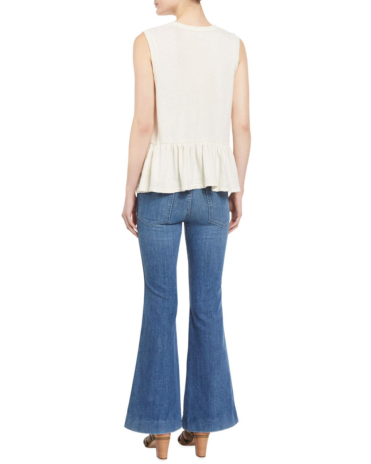 The Mariner Flare-Leg Ankle Jeans, Pacific Blue