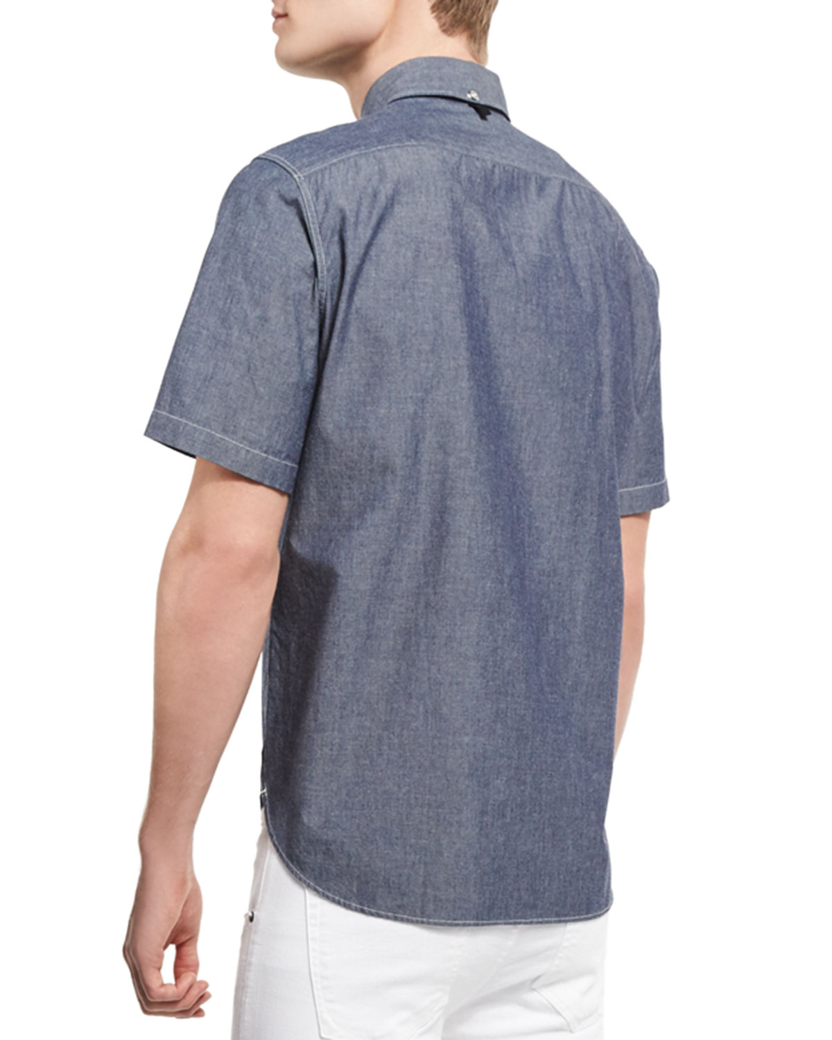 Standard Issue Woven Short-Sleeve Shirt, Indigo