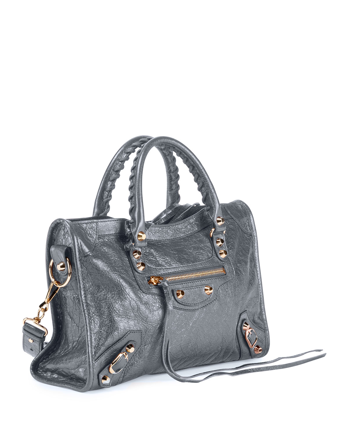 Classic City Golden Small Arena Satchel Bag, Gray