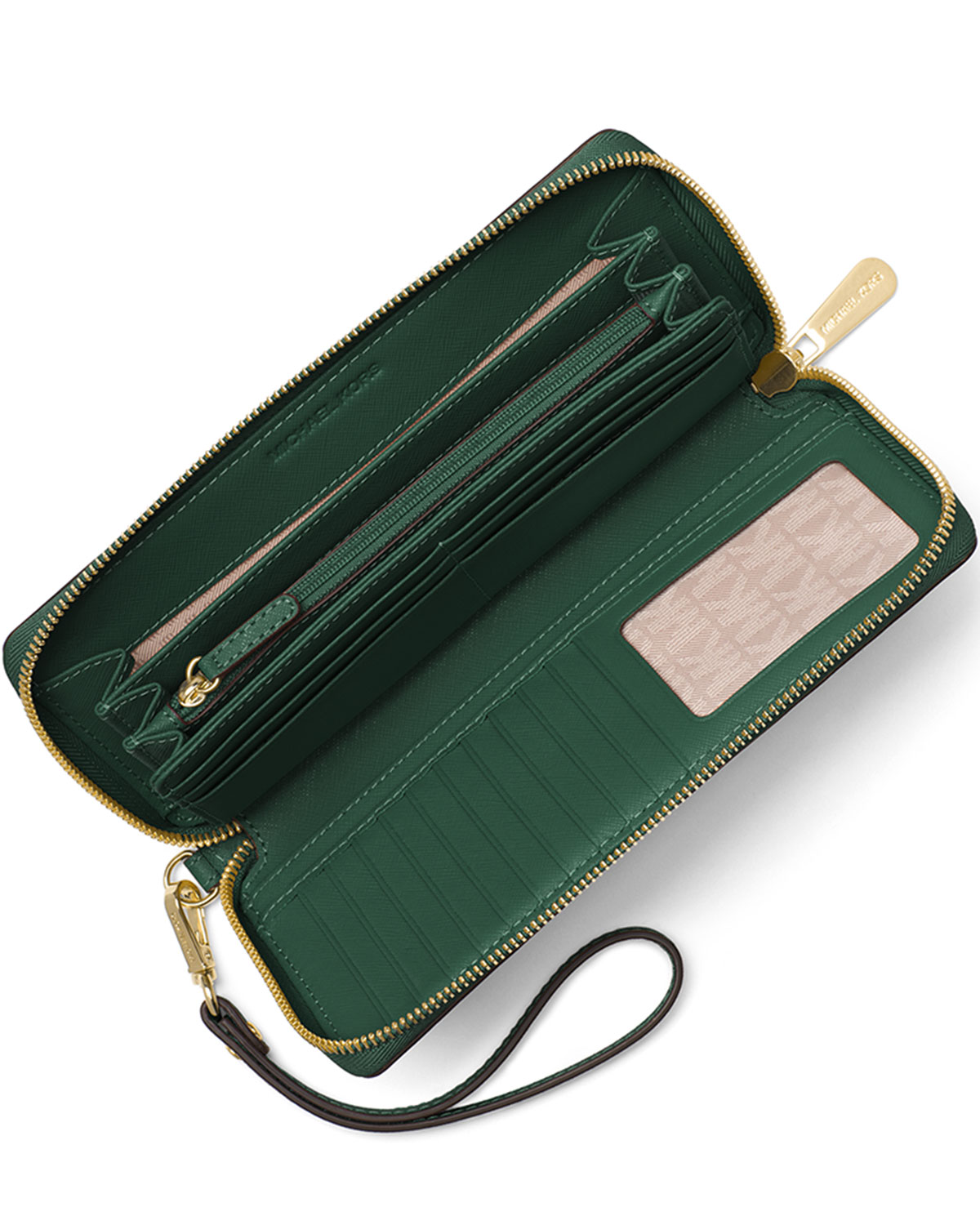 Jet Set Travel Continental Wristlet Wallet, Moss