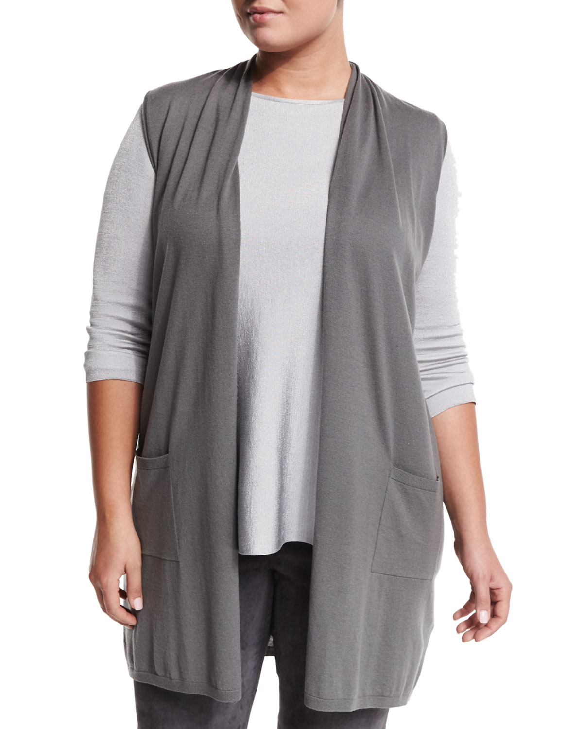 Maestoso Knit Vest, Plus Size