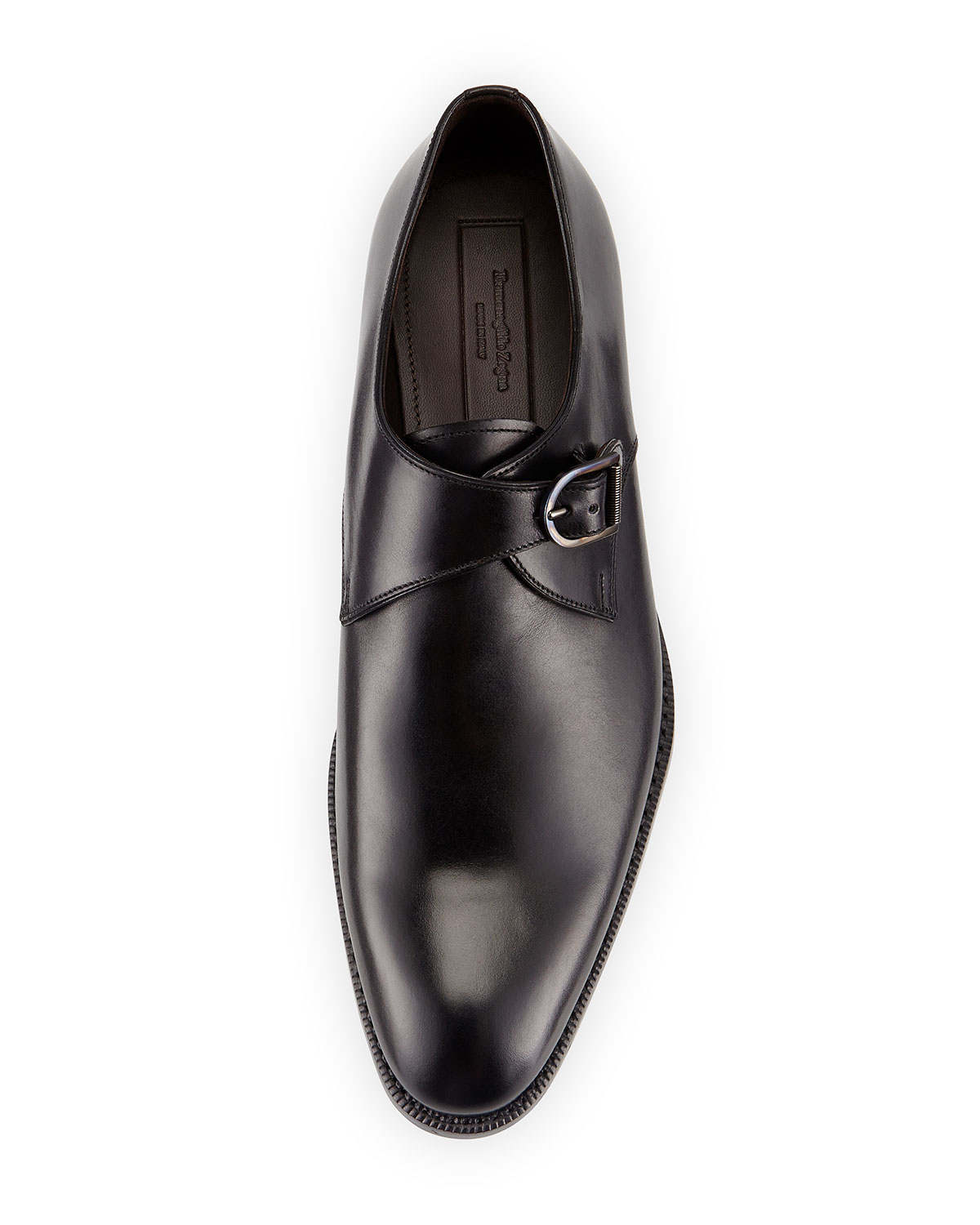 Single Monk Strap Shoe, Black