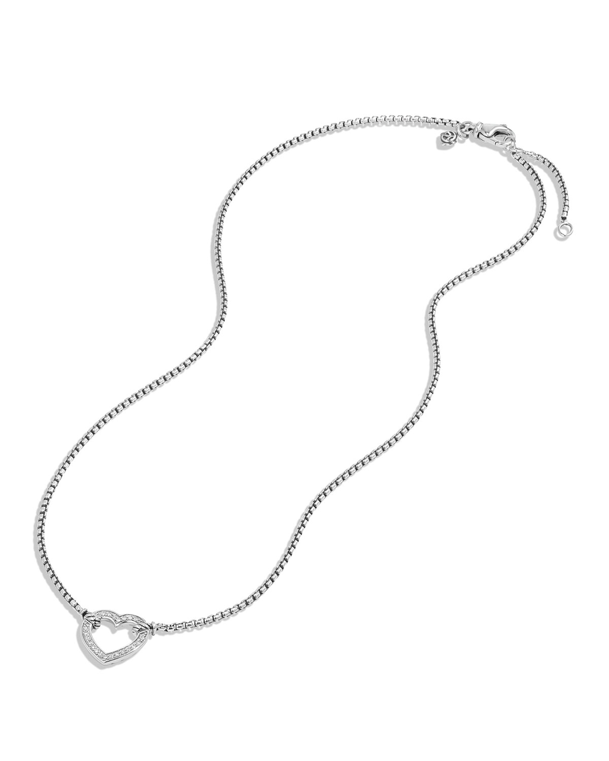 Valentine Hearts Diamond Station Necklace