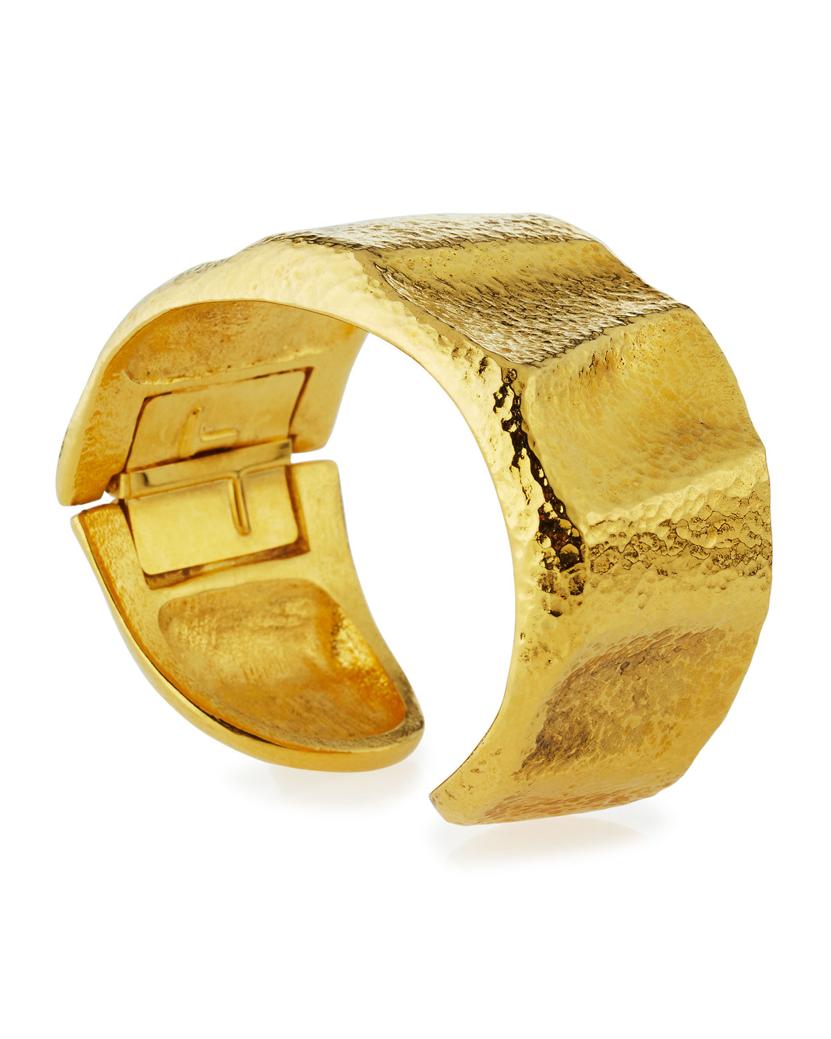 Hammered 24K Gold-Plated Bangle