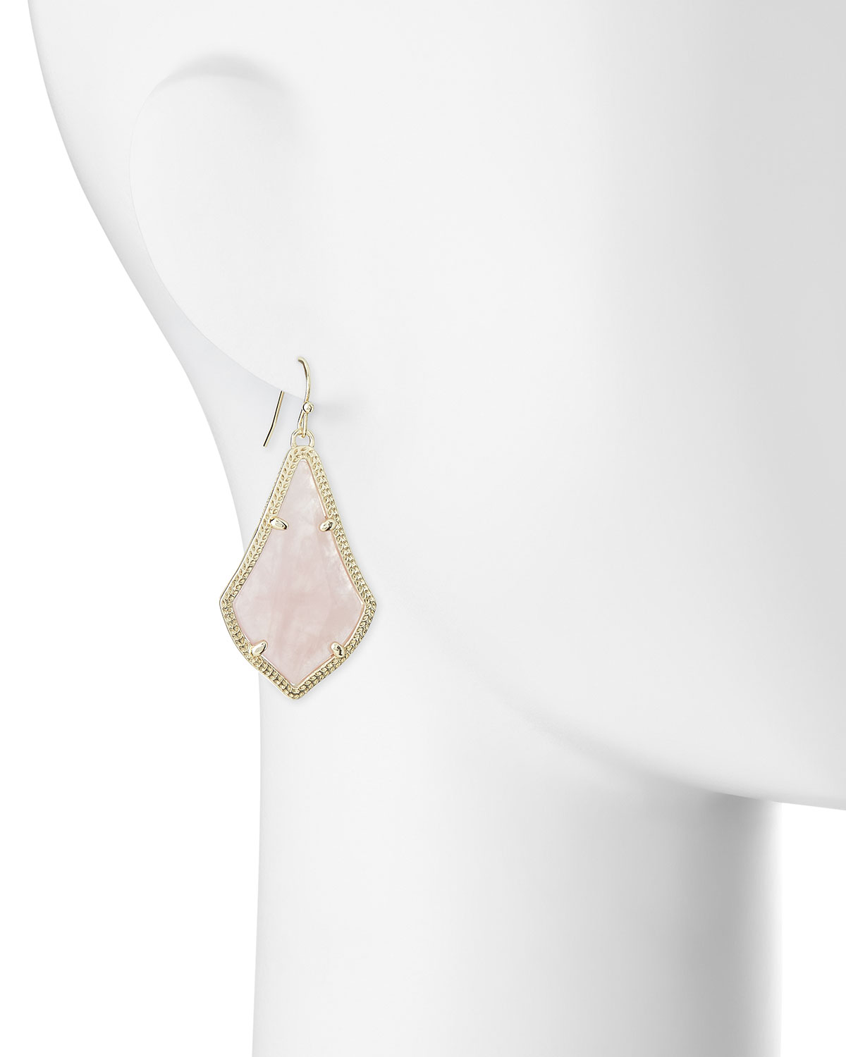 Alex Rose Quartz Earrings, Rose