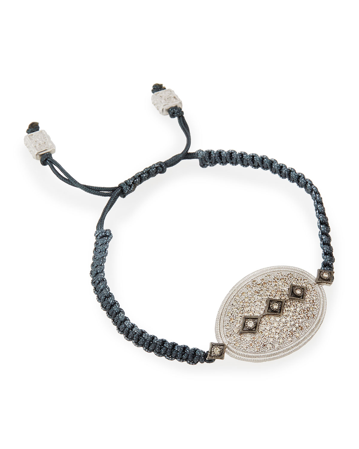 New World Midnight Pavé Diamond Pull-Cord Bracelet