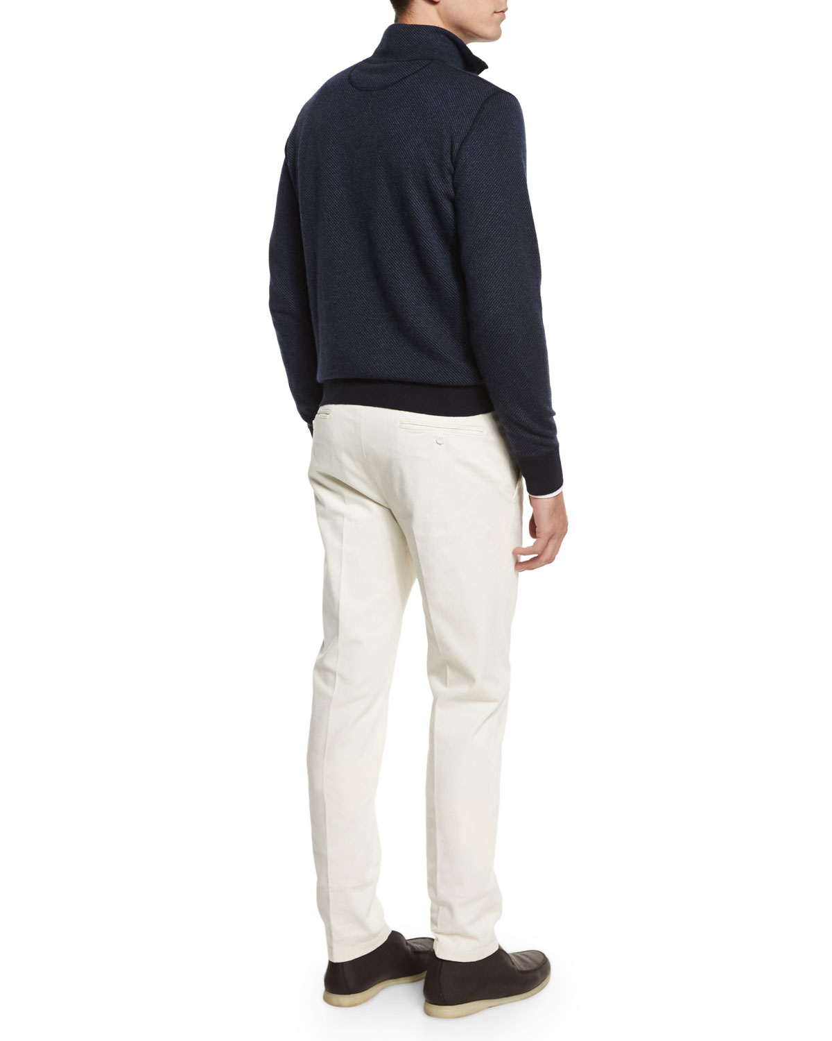 Roadster Cashmere Half-Zip Sweater, Navy