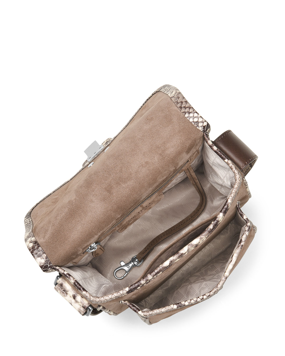 Hewitt Medium Suede Messenger Bag, Dark Dune