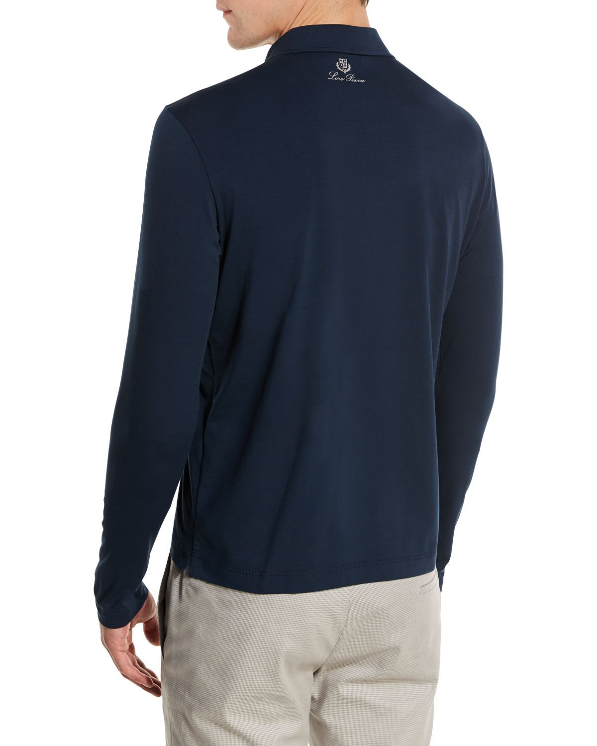 Dry Fit Long-Sleeve Jersey Zip Polo Shirt