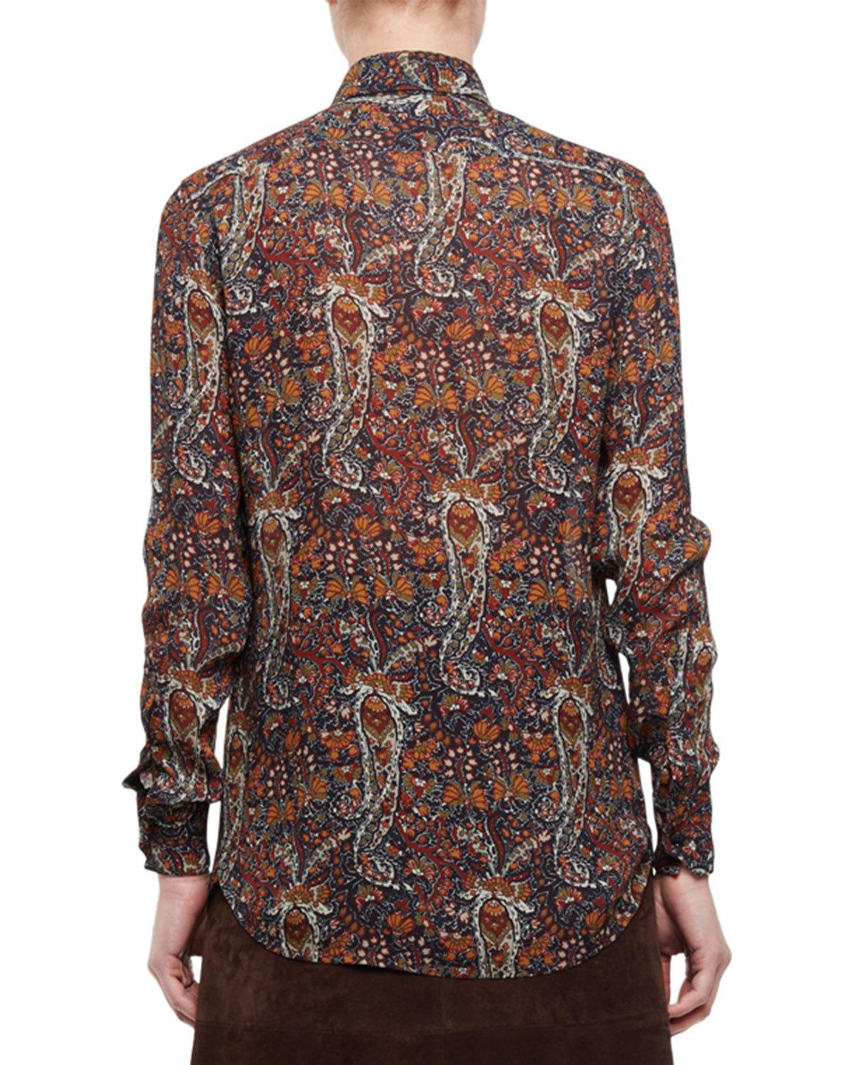 Paisley Classic Long-Sleeve Blouse