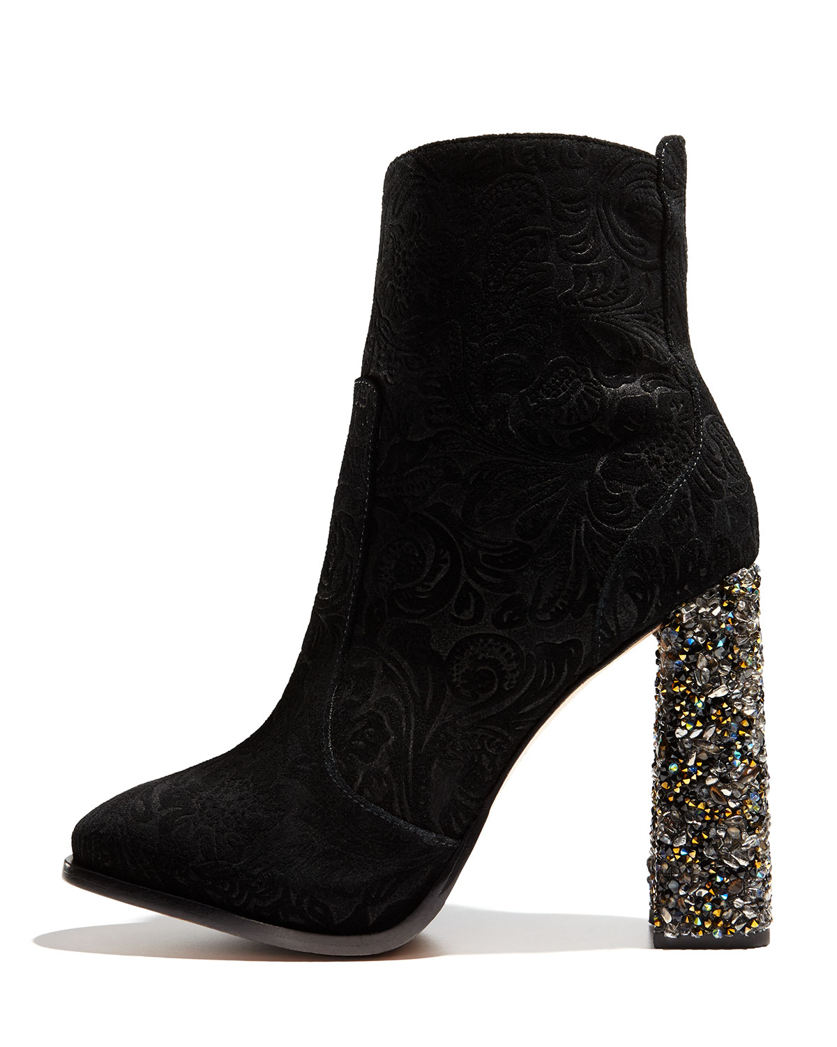 Kendra Brocade 100mm Bootie, Baroque Black