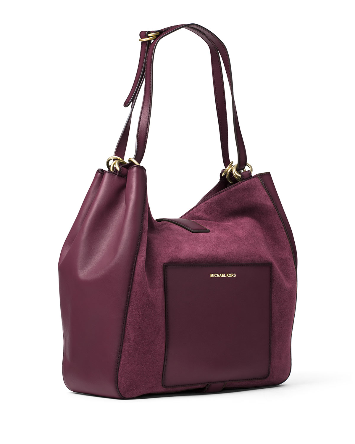 Quincy Large Shoulder Bag, Plum