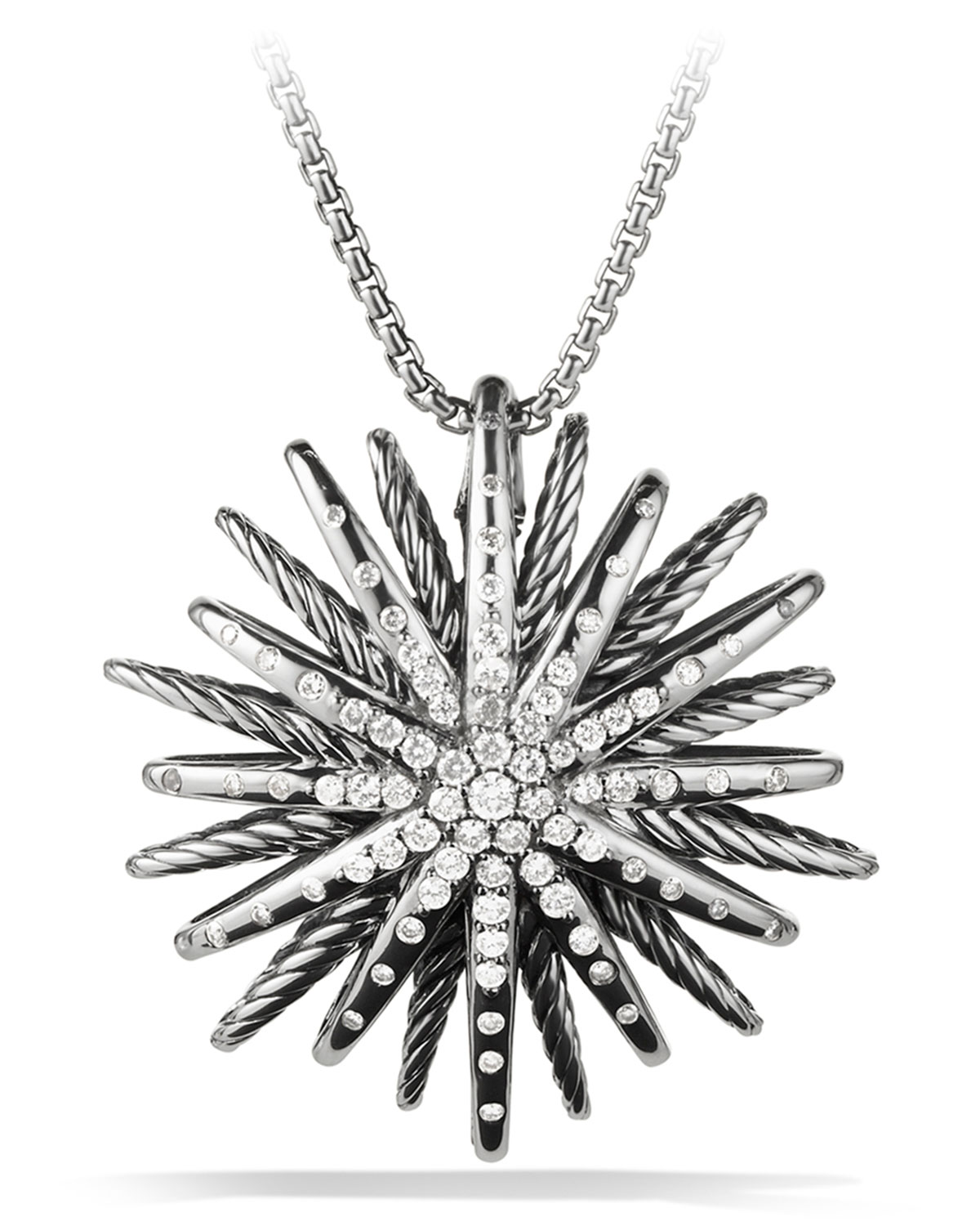 Starburst Large Pendant with Diamonds on Chain