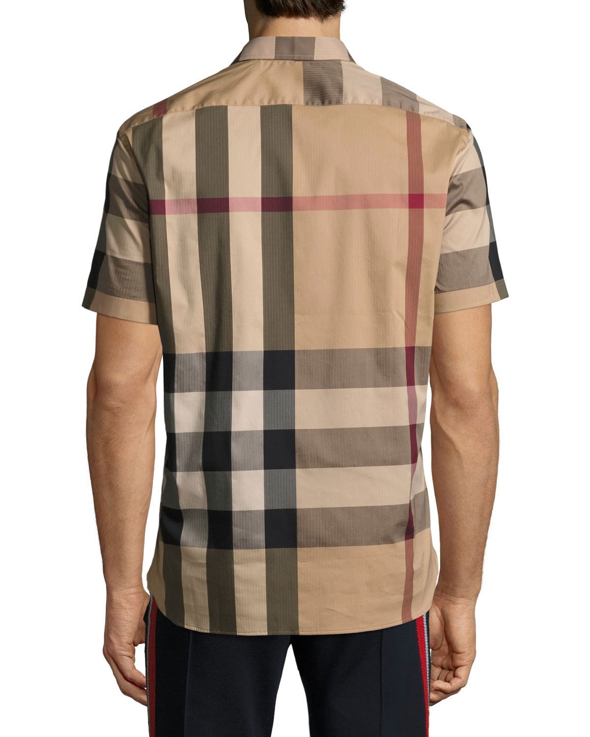 burberry thornaby short-sleeve check sport shirt海淘返利 | 米饭